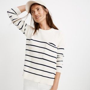 Thompson Nautical Stripe Pocket Pullover Sweater